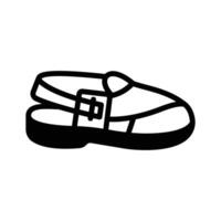 Peshawari chappal design in editable style vector