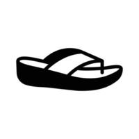 Slipper shoes in modern style, ready to use icon vector