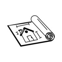 Blueprint of a house, representing construction and architectural plans vector