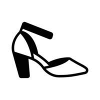 High heeled stiletto sandal with ankle strap, ready to use icon vector