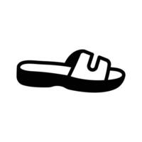 Slipper shoes in modern style, ready to use icon vector
