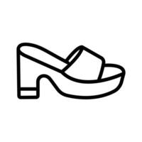Fashionable wedge heel, perfect for casual or formal outfits vector