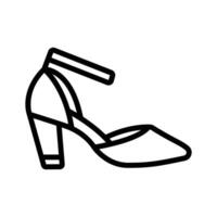 High heeled stiletto sandal with ankle strap, ready to use icon vector