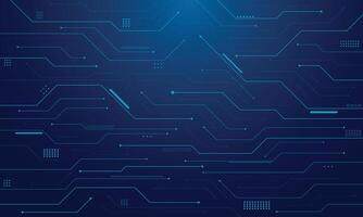 Abstract blue gradient circuit board technology digital background vector