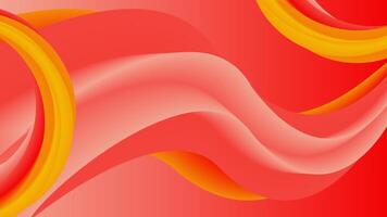 Dynamic Red and Yellow Abstract Wave Background Design vector