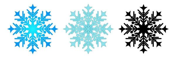 A set of beautiful snowflakes for New Year and Christmas vector