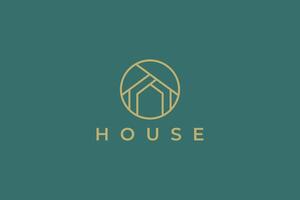 House Logo Real Estate Modern Minimalist Elegant Concept Property Architect Building Brand Identity vector