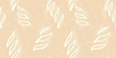 Abstract sketch organic shapes and spots, dots, drops seamless pattern. pastel beige background. Hand drawn brush strokes unique forms print. Contemporary minimalist ornament. vector