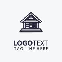 Rustic Beach Hut Logo Embracing Island Simplicity vector