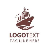 Storm bound ship logo vector