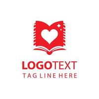 Fall in love with reading book vector