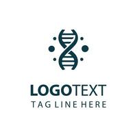 Helix DNA Logo Design for Science Brand vector