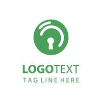 Secure and Modern Lock Logo Design vector