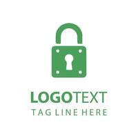 Minimalist Lock Logo Design with Customizable Text vector