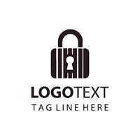 A Modern Padlock Logo Design vector