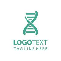 Green DNA Helix Logo with Laurel Branches vector