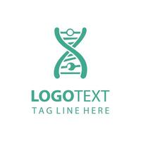 DNA Double Helix Logo for Science and Technology vector