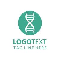 Green DNA Helix Logo Design for Science and Technology vector