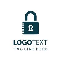 Secure Digital Lock Logo for Tech and Security Companies. vector