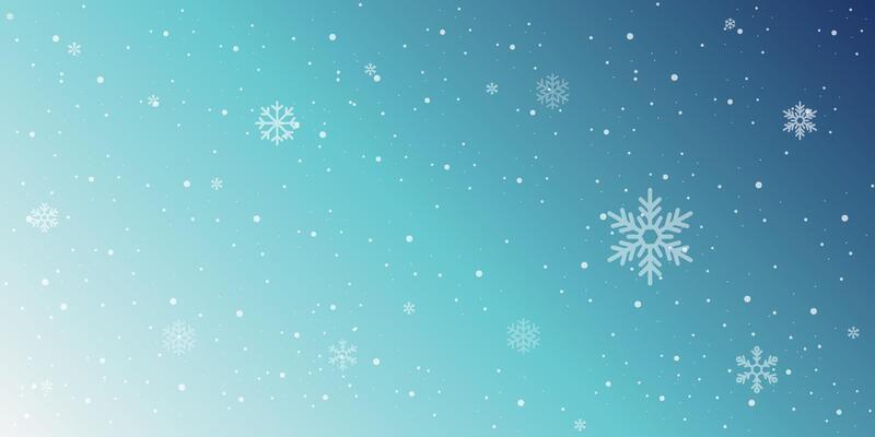 Winter background, snowflakes on a beautiful background, Christmas background for cards, snowfall. Snowy nature landscape