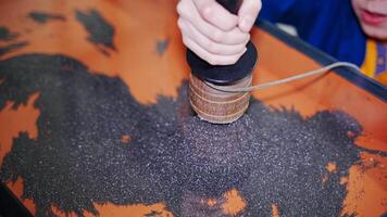 Educational experiments with a magnetic field. Children play at the science center. video