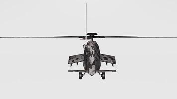 A helicopter with a propeller on the front photo
