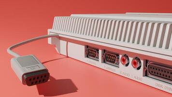 A close up of a game console photo