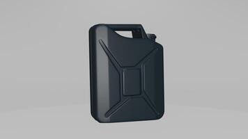 A black plastic fuel container with a handle photo