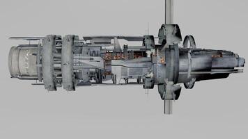 A 3d model of a large engine photo