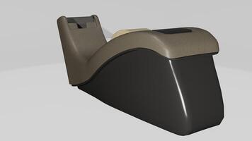 A 3d rendering of a chair with a seat photo