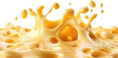 A Splash of Golden Liquid Creates a Whimsical, Abstract Design photo