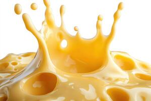 Yellow Liquid Splashing Over a Smooth Surface photo