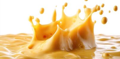 Golden Liquid Splashing and Creating a Crown-Shaped Formation photo