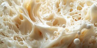 Abstract Close-Up of Creamy, Whipped Texture with Bubbles photo