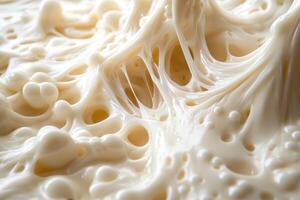 Close-up of Creamy, Whipped, and Gooey Substance photo