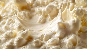 Close-up of Whipped Cream with a Splashing Effect photo