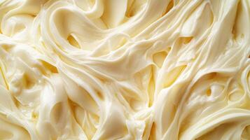 Swirled Close-Up of Creamy White Substance photo