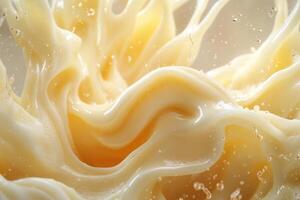 Abstract Close-up of Liquid Splashing and Bubbling photo