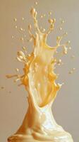 A Splash of Creamy Liquid Creating a Unique Shape photo