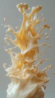 Abstract Cream Splash with Intricate Shapes photo