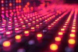 Abstract Neon Light Pattern with Futuristic Glowing Technology Design photo