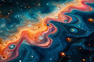 Colorful Cosmic Swirl with Celestial Patterns for Digital Art and Design photo