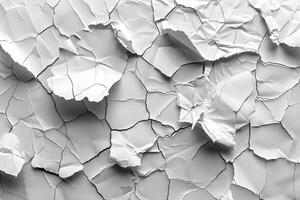 Abstract Cracked White Surface Texture for Background and Design photo