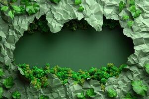 Enchanting Green Oasis with Lush Foliage - Nature's Abstract Art for Design photo