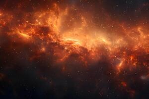 Celestial Wonders Fiery Interstellar Nebula in Deep Space Exploration photo
