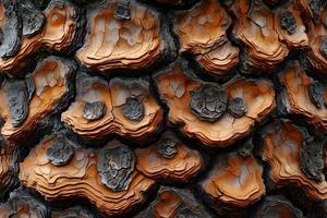 Close-Up of Textured Tree Bark for Nature and Texture Design photo