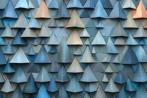 Geometric Abstract Art with Blue Triangular Patterns for Modern Design photo