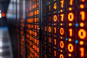 Advanced Data Center with Digital Display Panels in Focus for Technology Solutions photo