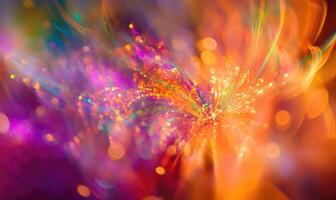 A colorful, abstract image with a lot of bright colors and a lot of dots photo