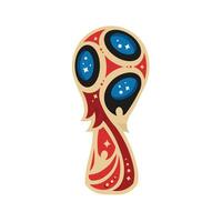 The world cup trophy is shown on a white background vector